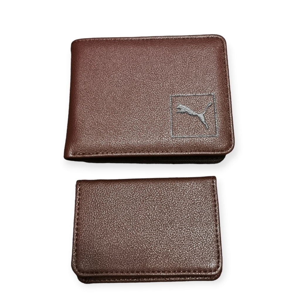 PUMA leather bifold wallet cardholders